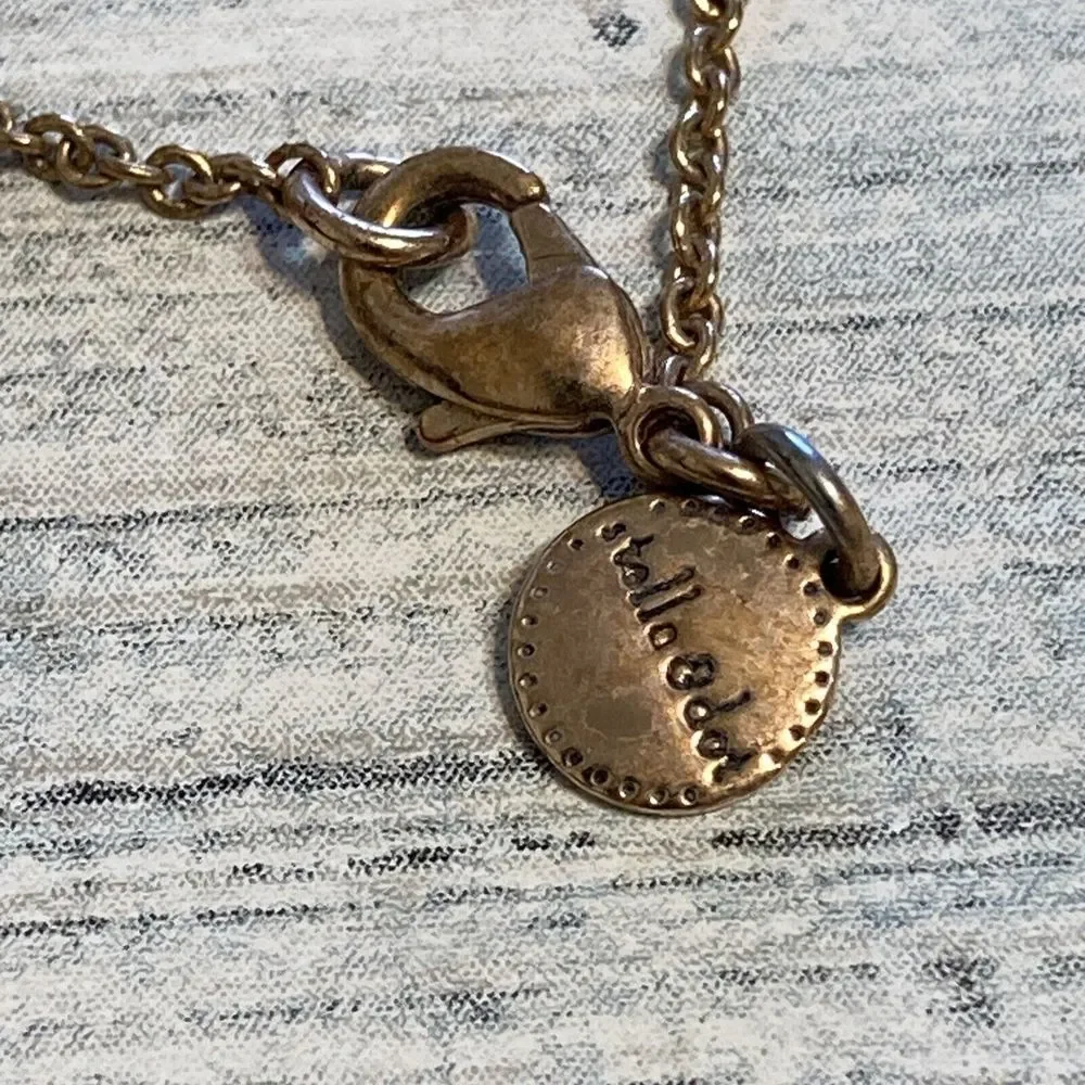 Stella & Dot Snake Sidewinder Necklace‎ gold tone rhinestones 18